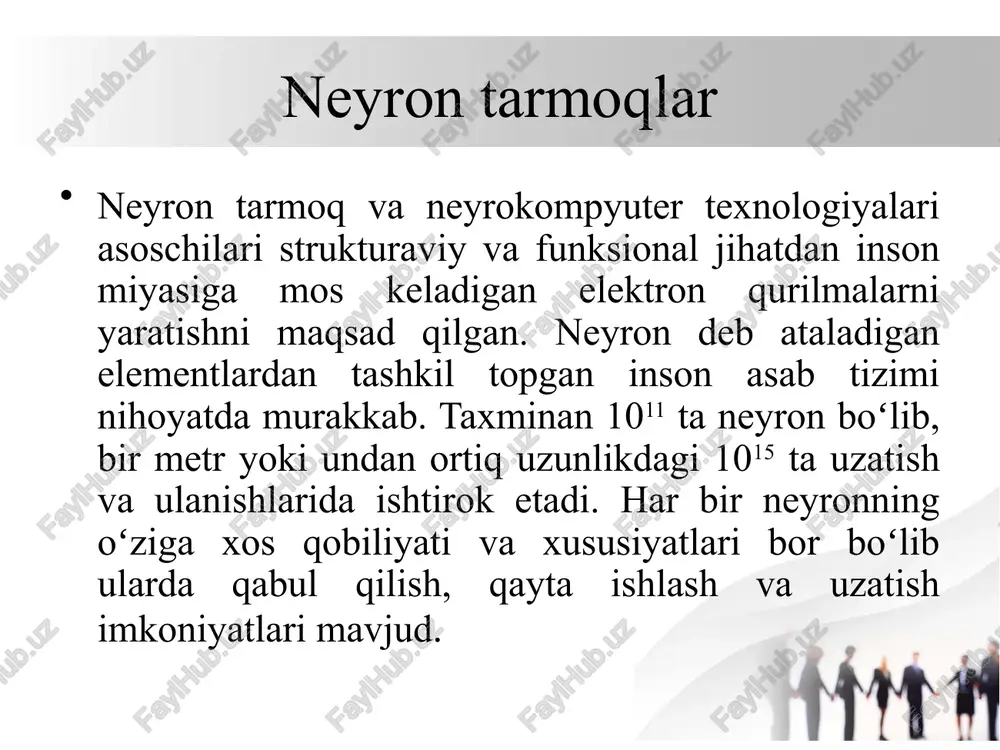 chisi frenk rozenblatt uni algoritm emas, balki qurilma sifatida ommalashtirdi. perseptron birinchi marta dunyoga apparat sifatida kirdi. rosenblatt bir qavatli perseptronni ishlab chiqdi. bu shuni anglatadiki, uning apparat algoritmi neyron tarmoqlarga xususiyatlar ierarxiyasini modellashtirishga imkon beradigan bir nechta qatlamlarni o'z ichiga olmaydi. qatlam qatlam - kirishlari bir xil umumiy signalni qabul qiladigan bir yoki bir nechta neyronlar. qatlamli neyron tarmoqlari neyron tarmoqlari bo'lib, unda neyronlar alohida guruhlarga (qatlamlarga) bo'linadi, shuning uchun axborotni qayta ishlash qatlamma-qatlam amalga oshiriladi. perseptronlarning nechta turi mavjud? perseptronlarning nechta turi mavjud? perseptronlarning ikki turi mavjud: bir qavatli perseptronlar - ular faqat chiziqli bo'linadigan naqshlarni o'rganishi mumkin. ko'p qatlamli perseptronlar - ular eng katta hisoblash kuchiga ega. ular oldinga yo'naltirilgan neyron tarmoqlari sinfidir. perseptron qanday ishlaydi? perseptronlar ko'pincha nazorat ostidagi o'quv muammolarini hal qilish uchun ishlatiladi: ular kirish / chiqish ob'ektlari juftligi bo'yicha mashq qiladilar va ushbu ma'lumotlar o'rtasidagi korrelyatsiyalarni (ya'ni bog'liqliklarni) modellashni o'rganadilar. perseptron qanday ishlaydi …