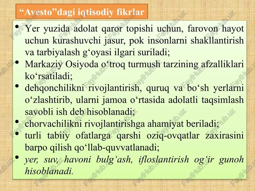 gi g‘oyalar ilgari surilgan. asosiy g‘oyalari mamlakat tomonidan taqiqlovchi qonunlarga amal qilmaslikni taklif etgan, aynan qonunlarni haddan tashqari ko‘pligi xalqni kambag‘allashuviga olib kelishini ta‘kidlagan; insoniyat avvalgi majburiyatlaridan voz kechishi, oddiy tabiiy hayotga qaytishi, ya’ni inson ibtidoiy davrga qaytishi, yangi mehnat qurollaridan foydalanmasligi zarurligi ta’kidlangan. “daosizm” (aynan yo’l) (miloddan avvalgi iv asr) lyao-szi asoschisi qadimgi yunonistondagi iqtisodiy ta’limotlar qadimgi gretsiya (yunoniston)da ijtimoiy-iqtisodiy hayotning hamma jabhalarida quldorlik bevosita ishlab chiqaruvchilarni ekspluatatsiya qilishning asosiy shakliga aylangan edi. yunonistondagi dastlabki iqtisodiy g‘oyalar gomer va gesiad asarlarida ilgari surilgan. dastlabki iqtisodiy g‘oyalar (miloddan avvalgi 8-7 asrlar) namoyondalari gomer gesiad iliada odisseya mehnat qonunlari iqtisodiyotning natural xo‘jalik konsepsiyasi ilgari surilgan. dehqonchilik munosabatlari ulug‘langan; qullar mehnatidan foydalanish ko’rsatilgan. qadimgi yunonistondagi iqtisodiy g‘oyalarning ijtimoiy-iqtisodiy va huquqiy jihatdan shakllanishiga o‘sha davr namoyondalaridan ksenofont, platon, aristotellarning iqtisodiy qarashlari katta ta’sir ko‘rsatdi. xususan, «ekonomiya» so‘zi («oykonomiya»: «oykos»-uy, xo‘jalik va «nomos» - qonun, qoida) tom ma’noda uy xo‘jaligi to‘g‘risida qoida mazmuniga ega …
