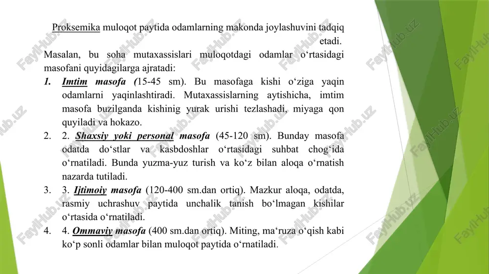 yasovchi qo’shimchalarning fonetik tuzilishi jihatidan bir golipda ishlatilishi so°z yasalish me’yori hisoblanadi. ba’zan nuqtda sifat yasovchi —/i va ot yasovchi — lik qo’shimchalari farqianmay ishlatiladi so'z yasalish project 1 imloviy hozirgi o'zbek adabiy tilining me’ yorlari 1956- yil “o'zbek orfografiyasining asosiy goidalari’ ga tayanadi punktuatsion bu me’ yor 10 ta tinish belgisi asosidaish yuritadi (nugta, vergul, ikkinugta, nuctali veraull tire, undov belgisi, s0'roq belgisi, ko"p nugta, ~ qo'shtimog, qavs) grafik hozirgi yozuvimiz lotin alifbosiga asoslangan bo'lib, 29 ta harfva 3 ta harf birikmasidan iborat. uslubiy nutg sharcitiga garab til birlklarining eng ma‘qulinigo'llash adabiy tilning uslubiy me’ yori hisoblanadi sinonimlardan noto'g’ri foydalanish, sgz4akrorayrim eskirgan so’ zletiat chavohawed uslubiy jihatdan buzadi lahjalem mie rev az oa © o’zbek tili ko’p lahjali til hisoblanadi. uning dialektal asosini qarluq, qipchogq, o’g’uz lahjalari tashkil etadi. ®lahja- bir-biriga yagin bo’lgan sheyalar, yig’indisi. ® lahja so’zi o’rnida dialekt atamasi ham ichlatiladi qarluq lahjasi < asosan markaziy shahar …