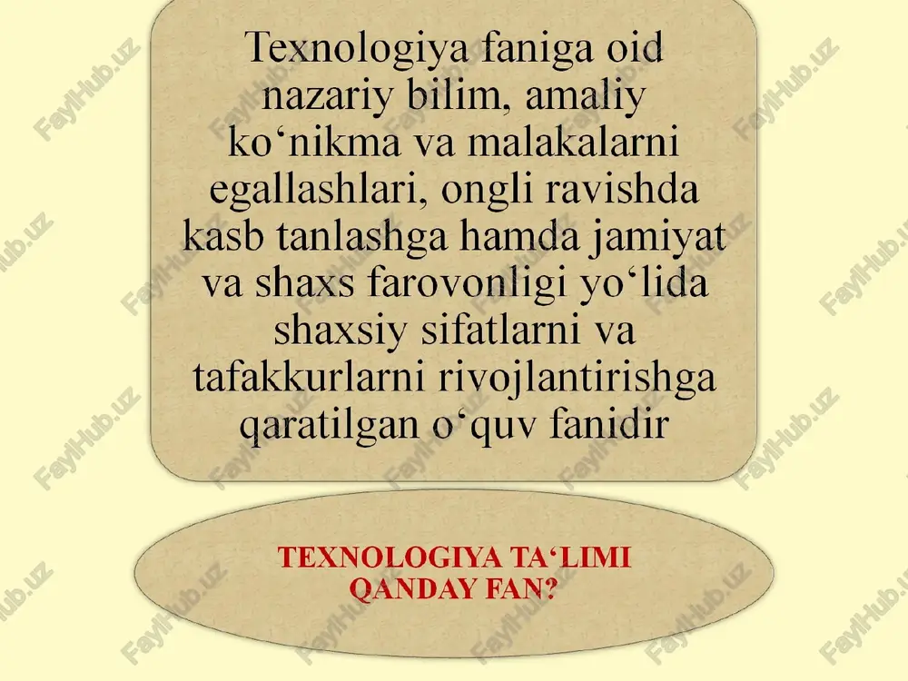 boshlang'ich sinflarda texnologiya darslarining maqsadlari - Page 5