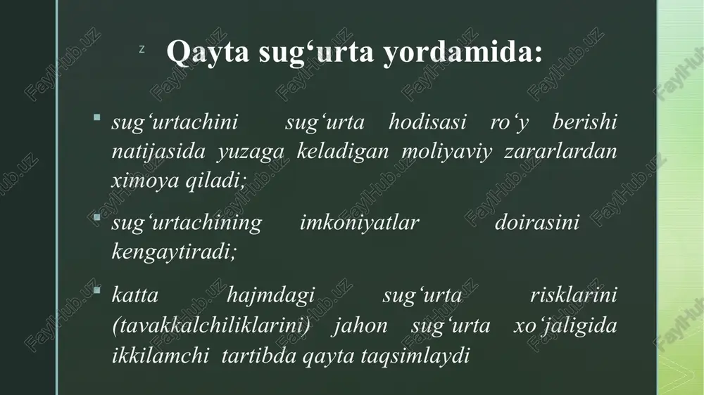 qayta sug‘urtaqilish asoslari - Page 5