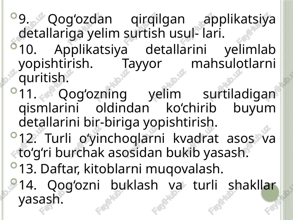qog’ozvakarton bilan ishlash darslari nitashkilotish metodi kasi - Page 5