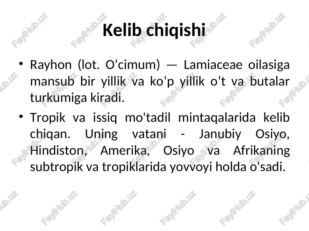 efir moylariga boy. suv yalpizi (mentha aquatica) va yashil yalpiz (m. viridis) dan olingan eng keng tarqalgan tur yalpiz. (m. piperita) hisoblanadi. u 1,2-1,3 m balandlikda o'sadi. gullar odatda to'rt bargli pushti yoki lilakdir. ko'plab bog' shakllari ishlab chiqilgan. dala yalpiz turi suv yalpiz turi mayda bargli yalpizi mayda va xushbo'y tuproq qoplovchi yalpiz o'simligi ko'chatidan va urug'idan ekib etishtiriladi. u namga talabchan ekin xisoblanadi. yalpiz yorug'likka munosabati yalpiz – yalpiz to'liq quyoshda yaxshi o'sadi, ammo unga qisman soya ham mos keladi. yalpiz tuproq namligiga munosabati yalpiz o'simligini xaroratga munosabati yalpiz sovuqqa chidamli ko'p yillik o'simlik. harorat 14-16 s bo'lganda 4-5 kunda unib chiqadi. lekin, harorat yuqori bo'lib, yorug'lik etishmasa ko'chatxonalarda ko'chatlar bo'yiga o'sib ketadi. shu tufayli ko'chatlar ko'karib chiqqandagi davrda harorat 18-20 s bo'lsa, eng qulay hisoblanadi. ochiq dalada yalpiz o'simligi uchun qulay xarorat 20-24 s. yalpiz ko'chati minus -0-5 s, sovuqqa chidaydi. ildizidan xar yili ko'karib chiqadi kasalliklar …