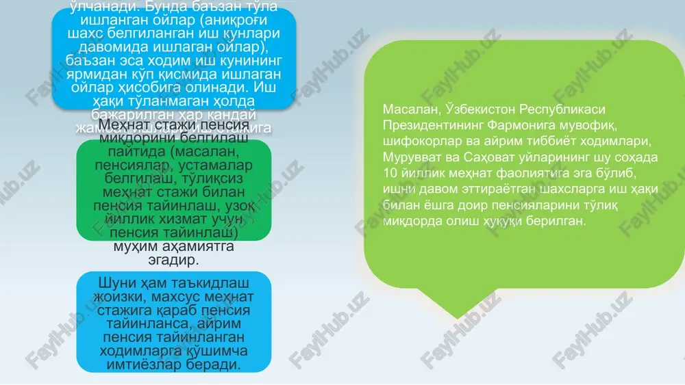 ydalanish uchun adabiyotlar: atajanova d. “fuqarolarning ijtimoiy-iqtisodiy huquqlari va ularning kafolatlari”. //“barkamol avlod yili” va mehnat qonunchiligini takomillashtirishning ayrim masalalari” mavzusidagi ilmiy-amaliy konferentsiya materiallari. - t.: tdyui. 2010. – b.31-35. gaziev sh.m. aholini ijtimoiy himoyalashda fuqarolarning o'zini o'zi boshqarish organlarining o'rni. // “yosh olimlar” ilmiy maqolalar to'plami. – t.: tdyui. 2011. – b.45-48. israilov b. yoshlarga oid ijtimoiy-siyosatning mazmun-mohiyati. // adolat gazetasi. 2011 yil aprel. m.usmanova, b.qudratov. o'zbekiston konstitutsiyasi va tadbirkorlarni ijtimoiy himoyalash. risola. - t.: tdyui, 2011y. - 34-bet. m.usmanova a.ismoilov. o'zbekiston respublikasi konstitutsiyasi va fuqarolarning ijtimoiy ta'minotdan foydalanish huquqlari. risola. - t.: tdyui, 2011. - 36-bet. usmanova m. a. “jismoniy imkoniyatlari cheklangan shaxslar ijtimoiy himoyasi – davlat siyosatining ustuvor yo'nalishi sifatida” //“nogiron insonlarning huquqlarini himoya qilish masalalari” ilmiy-amaliy qo'llanma. t.: infocom.uz mchj nashriyoti. 2010, 24-32 - betlar. image1.jpeg image2.jpeg