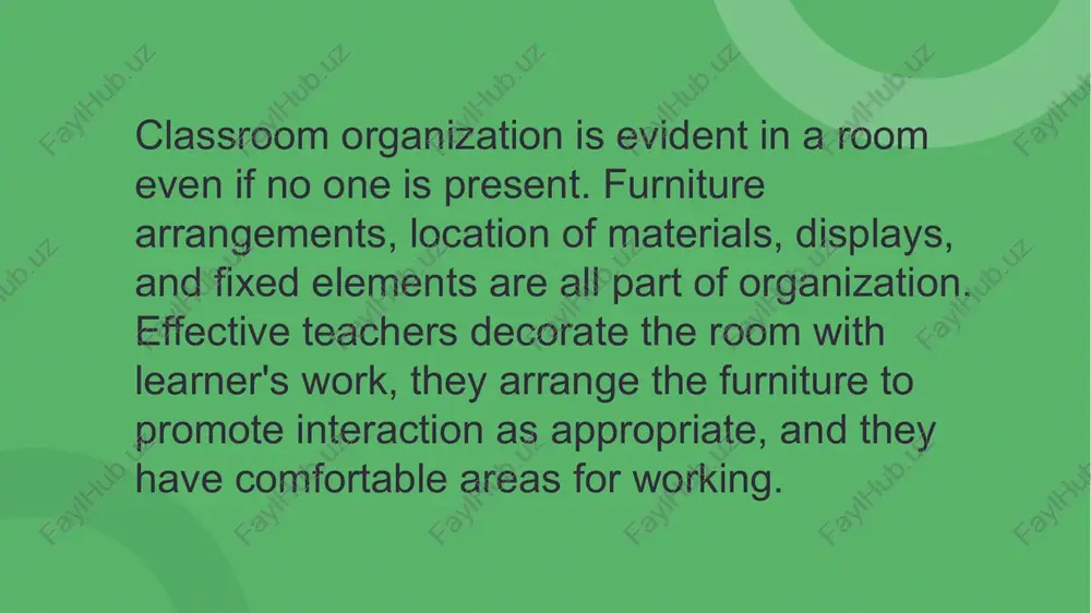 organization of classroom - Page 5