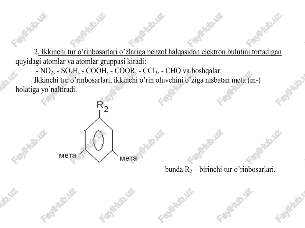 aromatik halqadagi yo'naltirish qoidalari - Page 5