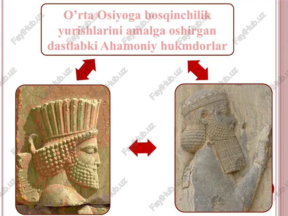 lgi ___________ asr eronda ahamoniylar davlati tashkil topdi. 2.kir ii massagetlat ustiga milodan avval _________ yilda qo’shin bilan yurish qilgan.bu paytda umr yo’ldoshi vafot etgan malika ______________ mamlakatbi boshqarar edi 3.shiroq haqidagi tarixiy voqeani birinchi bo’lib _________ tarixchisi poliyen o’zining _____________ nomli asarida keltirgan. 4.ahamoniylar tomonida o’rta osiyo batriya va ____________ hisoblaganda 12 ta satraplikka bo’lingan va ____________ talant soliq to’lagan. 5.parfiya, xorazm, sug’d va areya birgalikda ____________ satraplikni tashkil etgan va___________ talant doro i xazinasiga soliq to’lagan image2.jpeg image3.jpeg image5.png image6.png image7.png image4.jpeg wiaa aaa ss < yoy a /docprops/thumbnail.jpeg mavyzu:ahamoniylar davrida o'rta osiyo tarixiy geografiyasi