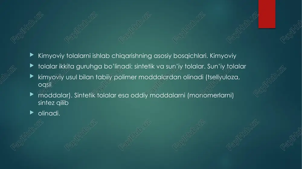 kimyoviy tolalarni ishlab chiqarish bosqichlari - Page 5