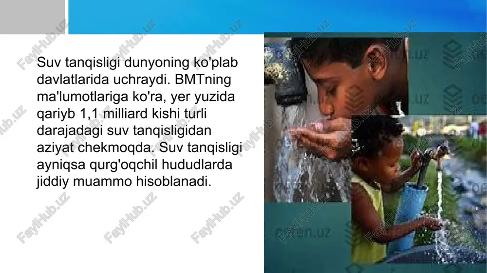 rning yo'q qilinishi ko'plab hayvonlar va o'simliklarning yashash joyini yo'q qiladi. iqlim o'zgarishi: iqlim o'zgarishi turlar orasidagi muvozanatni buzadi va ba'zi turlarning yo'q bo'lib ketishiga olib keladi. qishloq xo'jaligi: keng ko'lamli qishloq xo'jaligi va pestitsidlar va o'g'itlardan foydalanish tabiiy ekotizimlarga zarar yetkazadi. sanoat rivojlanishi: zavod va fabrikalar chiqindilari havoni, suvni va tuproqni ifloslantiradi, bu esa biologik xilma-xillikni kamaytiradi. ov qilish va baliqchilik: nazoratsiz ov qilish va baliqchilik ba'zi turlarni yo'q qilishi mumkin. biologik xilma-xillikning kamayishining salbiy oqibatlari: ekotizimlarning buzilishi: turli xil turlar orasidagi o'zaro bog'lanish buziladi, bu esa ekotizimlarning barqarorligini kamaytiradi. oziq-ovqat zanjirining buzilishi: tabiiy oziq-ovqat zanjiri buziladi, bu esa insonlar va hayvonlar uchun oziq-ovqat manbalarini kamaytiradi. sog'liq muammolari: ba'zi o'simliklar va hayvonlar turlarining yo'q bo'lib ketishi dorivor manbalarni kamaytiradi va sog'liq muammolariga olib keladi. iqtisodiy yo'qotishlar: biologik xilma-xillikning kamayishi turizm, qishloq xo'jaligi va boshqa iqtisodiy sohalarga salbiy ta'sir ko'rsatadi. global ekologik muammolar global ekologik muammolar butun dunyo bo'ylab ta'sir …