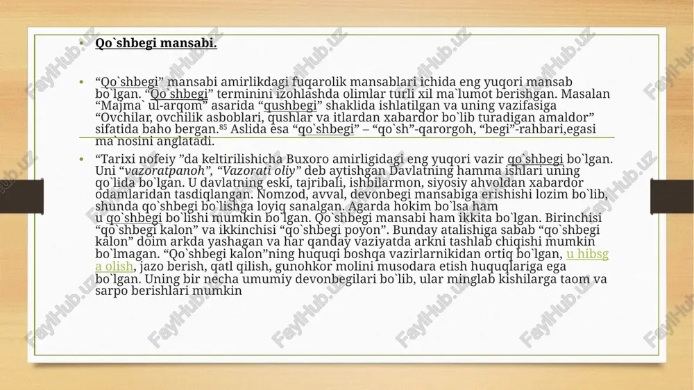 buxoro amirligi dasaroyi munonlari va mansablari - Page 5