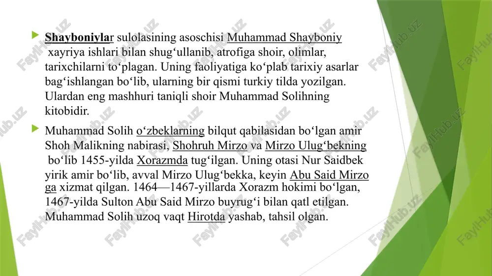 on “turklarning nasabnomasi”ning soʻnggi bobini tugatmay, ogʻir xastalikdan vafot etadi. u hikoyani 1644-yilgacha yetkazishga muvaffaq boʻladi. 1644-1663-yillar voqealarini qamrab olgan 9-bobning davomi anushaxonning topshirigʻiga koʻra boshqa tarixchi – mahmud ibn mulla muhammad urganchiy tomonidan yozilgan. xuddi shu tarixchi kitobning 1-4 bobini qaytadan yozgan[13]. “turklarning nasabnomasi”ning oʻzbek adabiyoti uchun ahamiyati shundaki, u chigʻatoy yozuvi an’anasining yuksak uslubidan foydalanmasdan, oʻzbeklarning umumiy shevasida yozilgan. muallifning oʻzi shunday yozgan edi: “hamma yaʼni olijanob va sodda xalq tushinsin deb men bu hikoyani turkiy tilda yozdim, asarimni besh yoshli bola ham tushuna oladi; tushunarli qilish uchun men chigʻatoy-turkiy, fors va arab tillaridan birorta ham soʻz qoʻshmadim”. a.k. borovkovning soʻzlariga koʻra, “bu yerda, siz koʻrib turganingizdek, bu yerda koʻproq uslublar kurashi — tarixchining oddiy uslubi va “chigʻatoy” yuqori uslubi haqida bormoqda yana bir xivalik tarixchi — shermuhammad munis xorazmiy (1778—1829) oʻzbeklarning yuz urugʻidan boʻlgan[16]. munis, avvalambor, atoqli oʻzbek shoiri va tarjimoni sifatida tanilgan. 1806-yilda eltuzarxon (1804-1806) buyrugʻi …