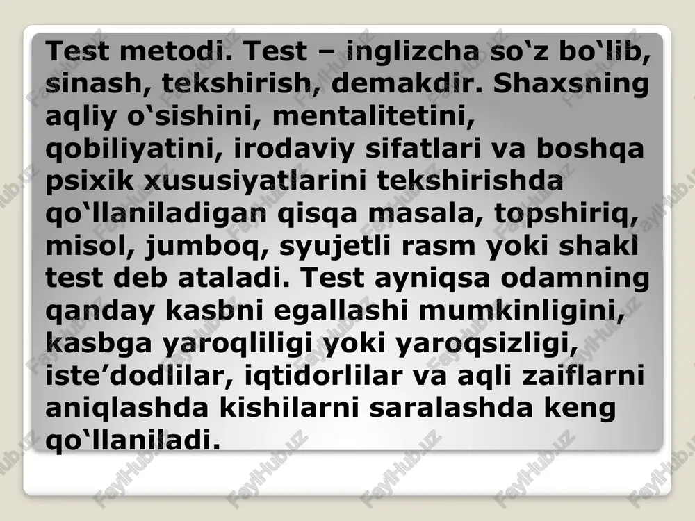 testlar va boshqa psixodiagnostik metodlar - Page 5