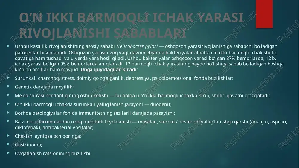 o’n ikki barmoqli ichakyarasi (lot.ulcus duodeni) - Page 5