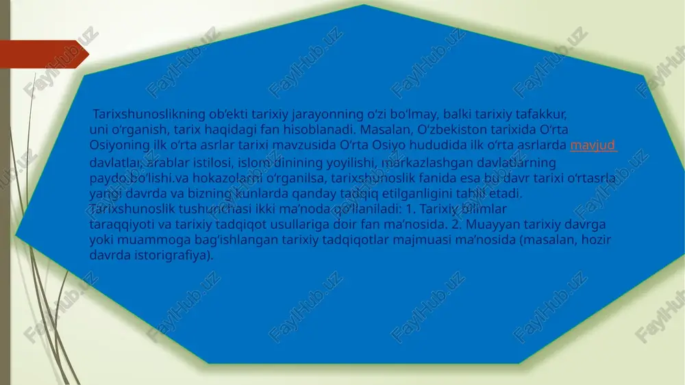 tarixshunoslik fanining maqsad va vazifalari - Page 5