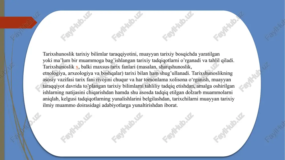 tarixshunoslik fanining maqsad va vazifalari - Page 5
