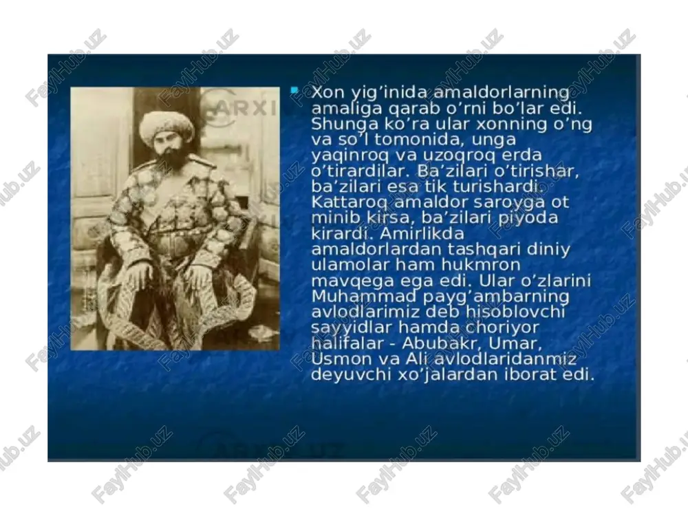 buxoro amirligida saroyun vonlari va mansablari - Page 5