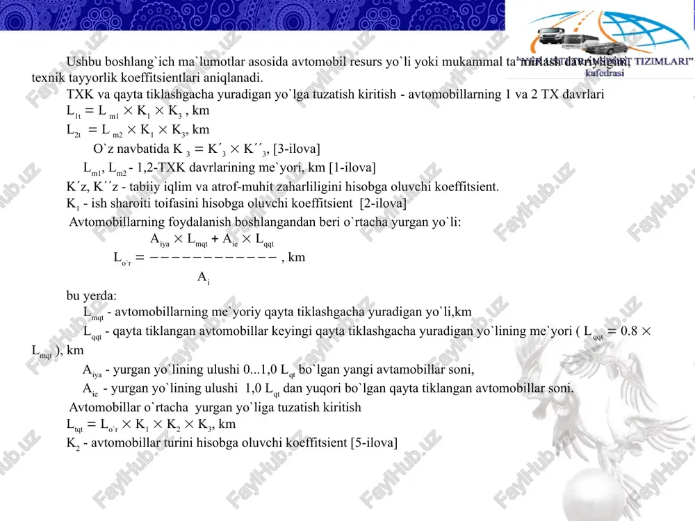 avtotransporttarmog’ikorxonalariniloyihalash - Page 5