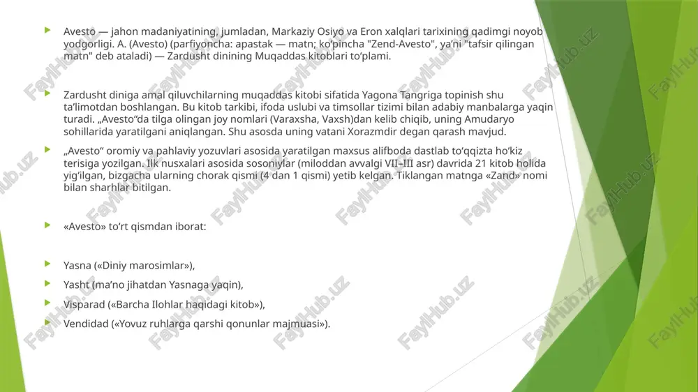 asardir. unda o'zbekiston, sharqiy turkiston va jung'oriyaning 25-221-yillar orasidagi tarixi haqida ma'lumotlar bor. "bey shu" - bu asar tan sulolasi (618-907) davrida yashagan yirik tarixchi li yan-shou (taxm. 595-678) qalamiga mansub bo'lib, "bey shu" ("shimoliy sulolalar tarixi") 100 bobli asardir. unda shimoliy xitoyda vey (386-535), si (550-577), chjou (557-581) sulolasi hukmronligi, ya'ni 386-581-yillar tarixi bo'yicha ma'lumotlar beriladi. asarda o'zbekiston, xususan xorazm hamda sharqiy turkiston haqida qimmatli ma'lumotlami uchraydi. "bey shu" 1958-yili shanxayda chop etilgan. xviii asrda tarixchi shen bin-chjen har ikkala tarixni bir-biriga bog'lab, unga "sin szyu tan shu xechao" ("tan sulolasining bir-biri bilan qo'shilgan yangi hamda eski tarixi") deb nom qo'ydi. asarda 618-907-yillar voqealari bayon etilgan. "sin tan shu"da o'zbekiston janubi, afg'oniston, eron hamda sharqiy turkiston haqida ma'lumotlar uchraydi. 1958-yili ko'p jildli "sulolalar tarixi"ning 12-jildi sifatida shanxayda chop etilgan. xitoy manbalarida qang', davan va kushon davlatlari haqida qimmatli ma'lumotlar juda ko'p uchraydi. mislo uchun quydagilarni keltirib o'tishimiz mumkin. katta …