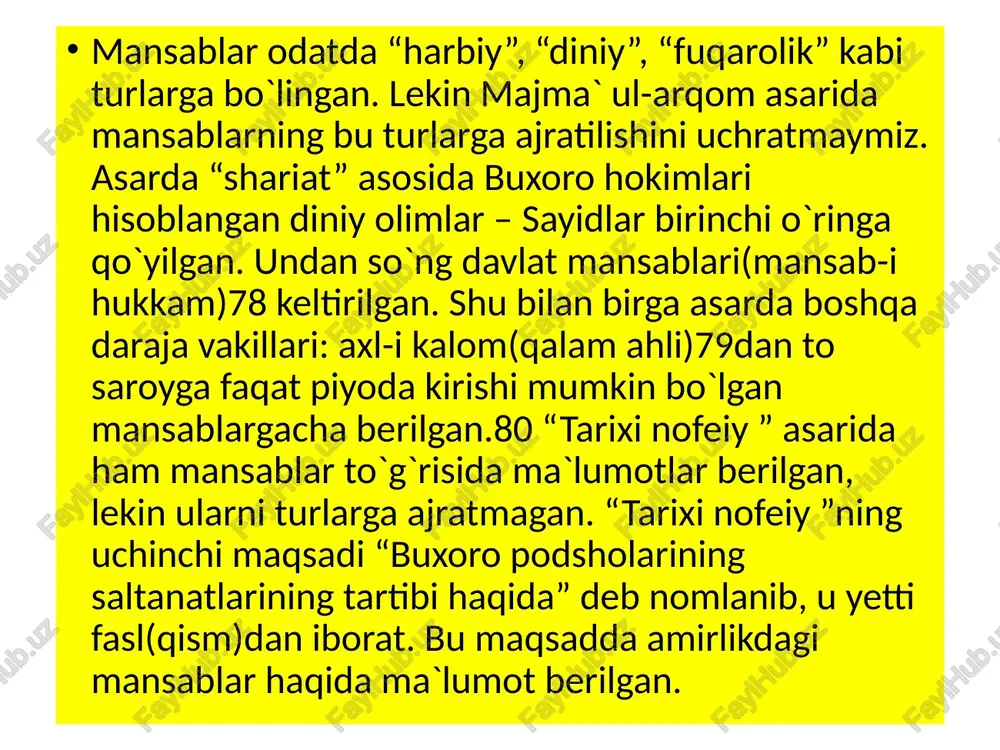 buxoro amirligining mansab va lavozimlar - Page 5
