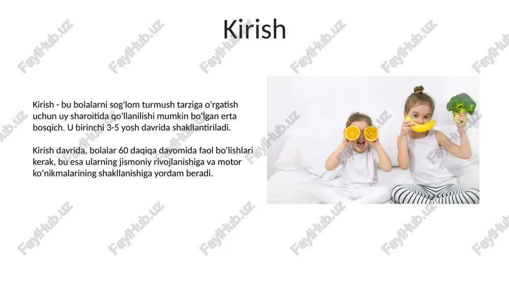 ilk yoshdagi bolalarda soglom turmush tarzini shakllantirish - Page 5