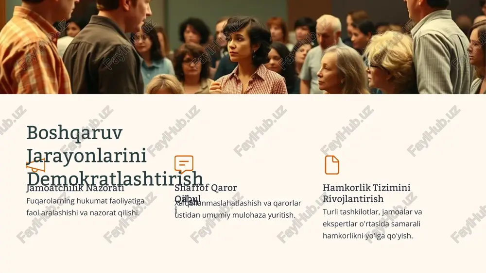 davlat boshqaruv tizimidagi islohatlarning asosiy yo'nalishlari - Page 5