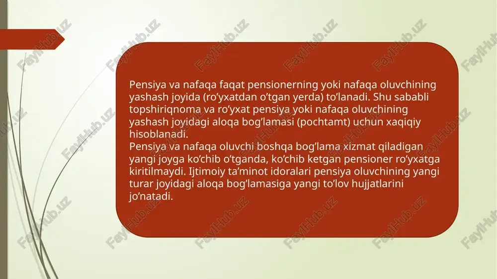 ning konstitusiyasi, - t.: o’zbekiston, 2003. - 40 b. karimov i.a. bizdan ozod va obod vatan qolsin. 2-jild. - t.: o’zbekiston, 1996. - 380 b. karimov i.a. xavfsizlik va barqaror taraqqiyot yo’lida. 6-jild. - t.: o’zbekiston, 1998. - 429 b. o’zbekiston respublikasining "mehnat kodeksi", - t.: "iqtisod va huquq olami" nashriyoti uyi, 2004 y., 244 b. o’zbekiston respublikasi "oila kodeksi". -t.: "adolat", 2001 y. uzbekiston respublikasining "fuqarolik kodeksi". -t.: "adolat", 2003 y., 496 b. o’zbekiston respublikasining "fuqarolarning davlat pensiya ta’minoti to’g’risida"gi qonuni. 1993. image1.jpg image2.jpg image3.jpg hehcanaphm3e3o3nauu i hm /docprops/thumbnail.jpeg mustaailishi