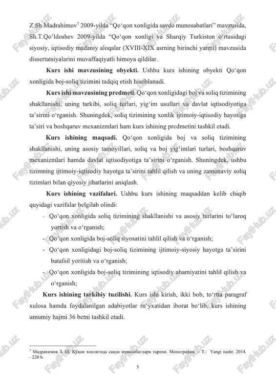 qo‘qon xonligida boj-soliq tizimi - Page 5