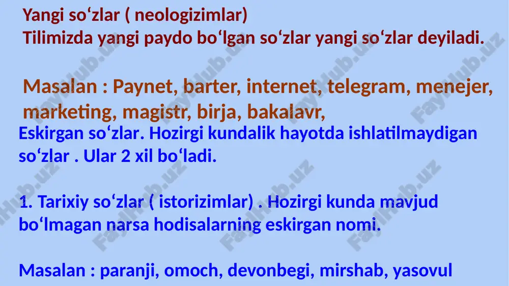 oʻzbektili leksikasidaeskirishvayangilanishjarayonlari - Page 5