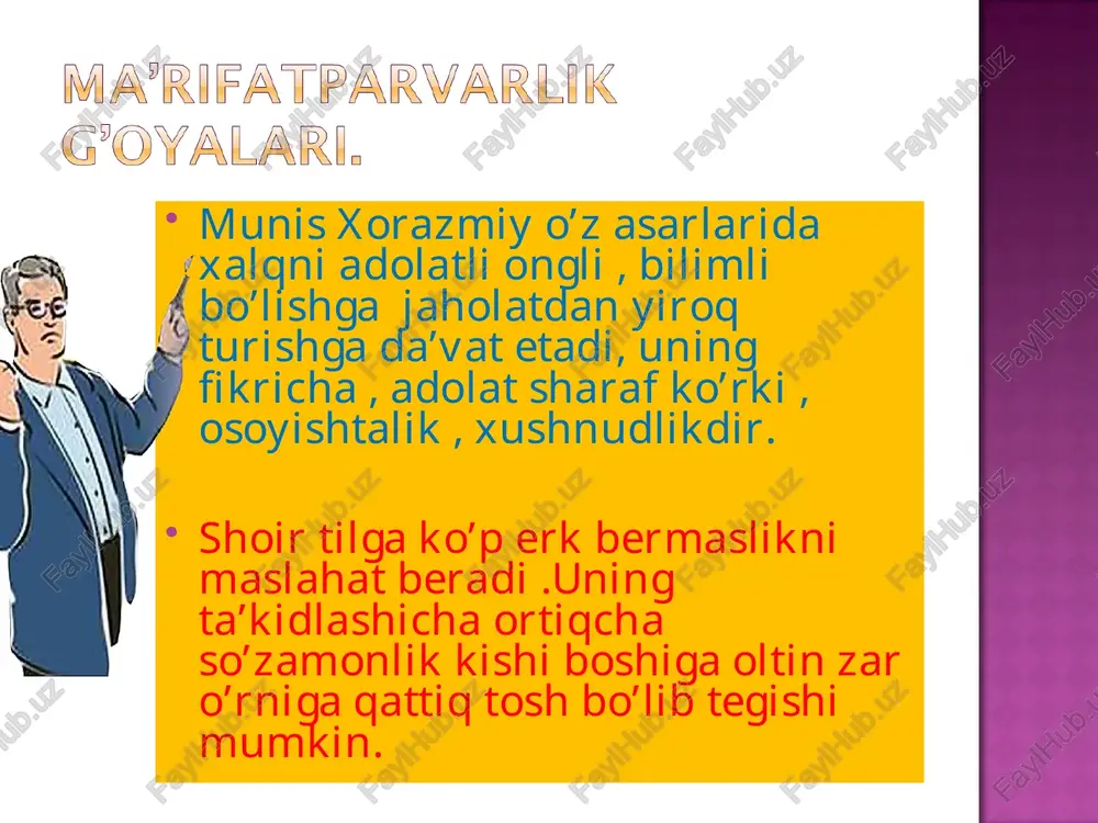 munis xorazmiyning pedagogik qarashlari - Page 5