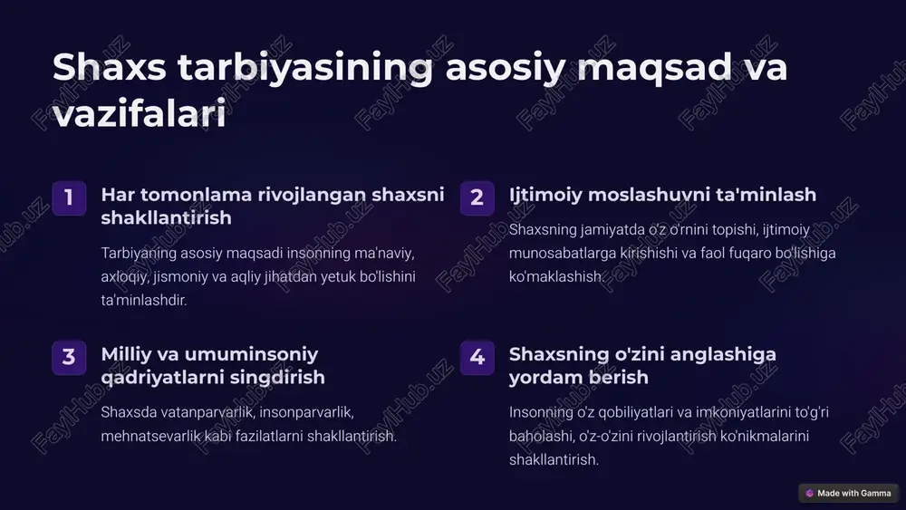 shaxs tarbiyasi va uning jihatlari - Page 5