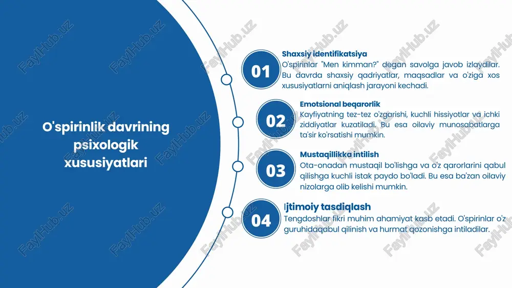 o'spirinlik va etuklik davri psixologiyasi - Page 5