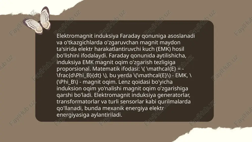 rash uchun tarqatma materiallar, elementlar davriy sistemasi, eksperimental namoyish ko’rsatish orqali olib boriladi. magnet moves up toward coil (bin coil increasing) magnet moves down (b in coil decreasing) movement (b in coil constant) maykl, faradey