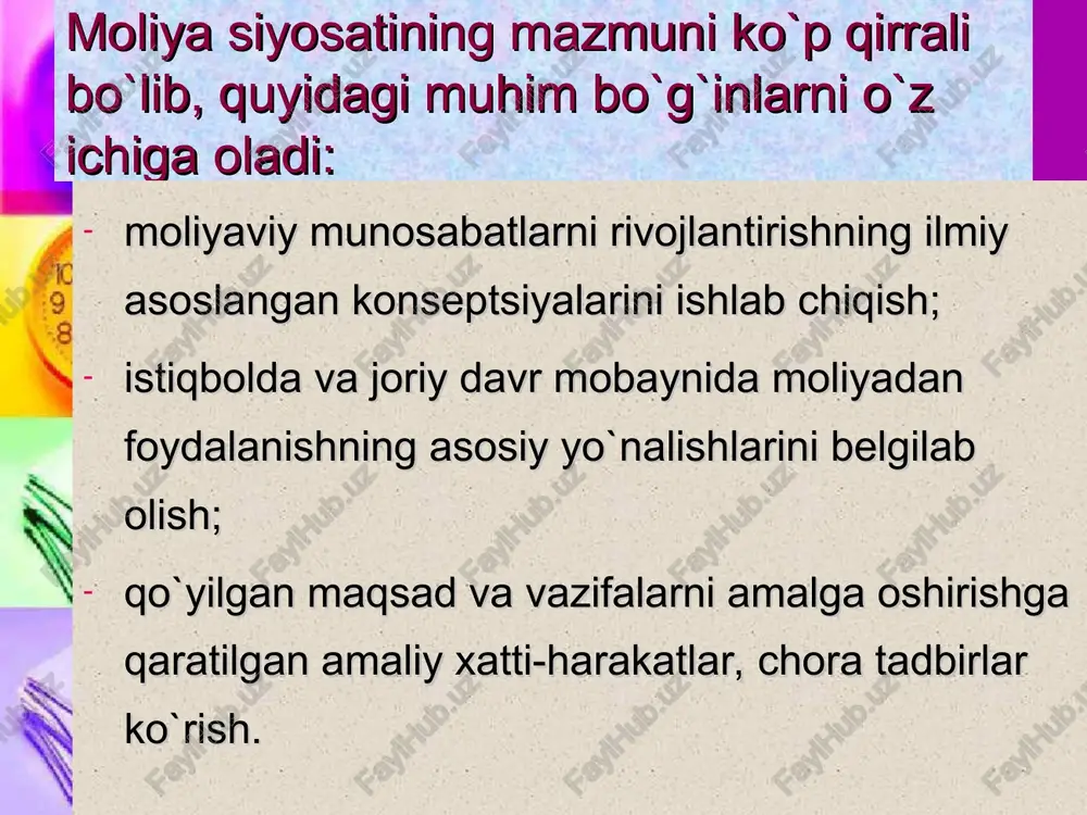 moliya siyosati, moliya mexanizmi va tizimi - Page 5