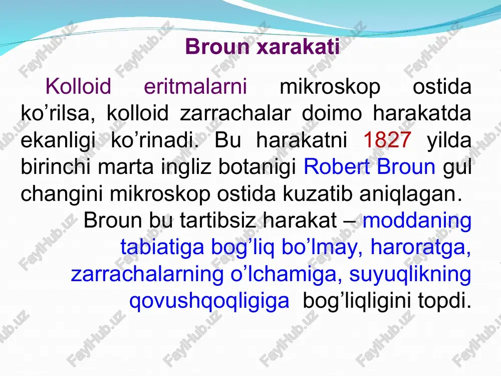kolloid eritmalarning molekulyar kinetik xossalari - Page 5