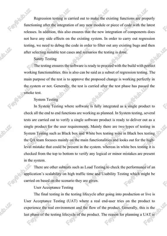 tures to deliver out to the developer team in order to complete the life cycle successfully. i hope that covers all the main types of testings that are mostly covered in the testing lifecycle. for further details, you can refer to this wonderful website to learn about software testing. if there is anything additional to the testing phases feel free to drop a comment. happy to help and share my knowledge with yall. see you in a new article. 15 different types of qa testing you should know 15 types of qa testing every qa should know software testing is a comprehensive umbrella term for a wide variety of different types of testing. these testing types are categorized based on the purpose, auts, or approach. understanding how these types of qa testing work will help you and your team better develop the test plan. in this article, we will learn …