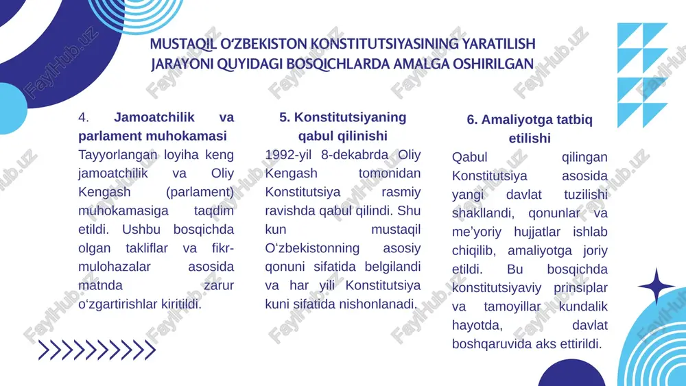 yangi taxrirdagi o'zbekiston respublikasi konstitutsiyasi - Page 5