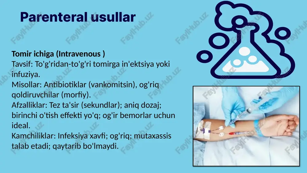 dori vositalarining organizmga yuborish usuli - Page 5