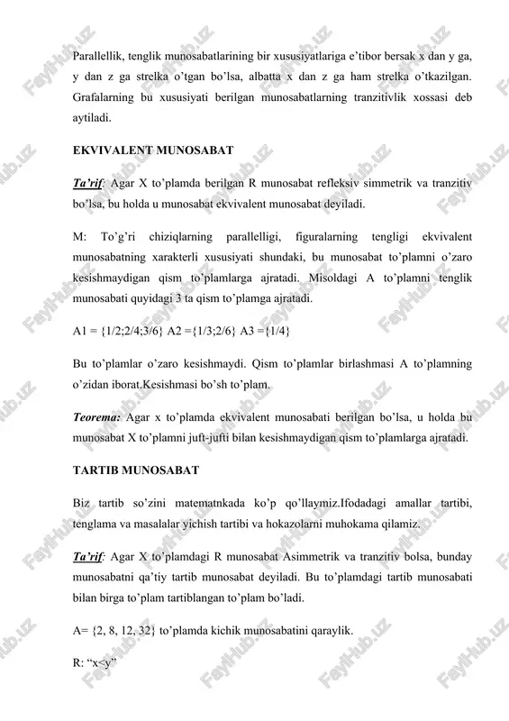 binar munosabatlar va ularning xossalari - Page 5