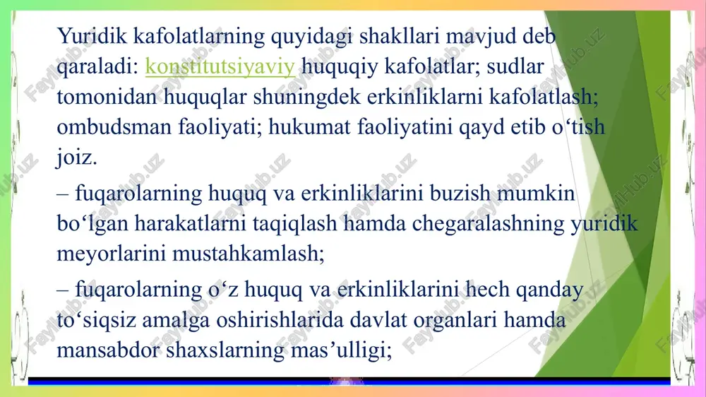 o'zbekiston respublikasining konstitutsiya fanidan tayyorlagan mustaqil ishi - Page 5