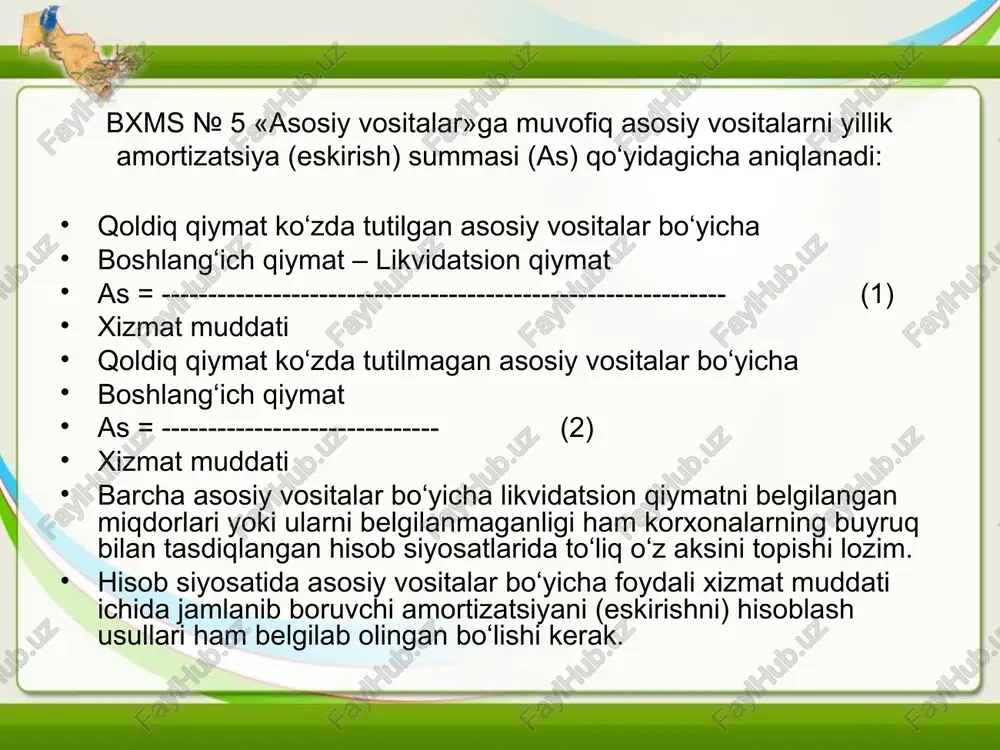 asosiy vositalar va ularning eskirish usullari - Page 5
