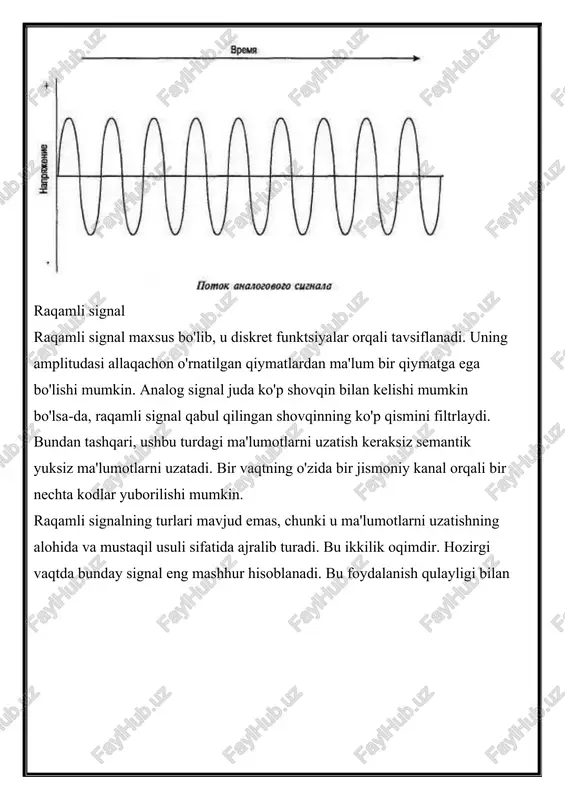 li va analog signallarni solishtirish uskunani sotib olayotganda, deyarli hech kim u yoki bu qurilmada qanday turdagi signallar ishlatilishini va undan ham ko'proq atrof-muhit va tabiat haqida o'ylamaydi. ammo ba'zida siz hali ham tushunchalar bilan shug'ullanishingiz kerak. analog texnologiyalar talabni yo'qotayotgani uzoq vaqtdan beri ma'lum bo'ldi, chunki ulardan foydalanish mantiqiy emas. buning evaziga keladi raqamli aloqa... siz nima xavf ostida ekanligini va insoniyat nimani rad etayotganini tushunishingiz kerak. xulosa qilib aytganda, analog signal axborotni uzatish usuli bo'lib, ma'lumotlarning vaqtning uzluksiz funktsiyalari bilan tavsiflanishini nazarda tutadi. aslida, maxsus gapiradigan bo'lsak, tebranishlarning amplitudasi ma'lum chegaralar ichida har qanday qiymatga teng bo'lishi mumkin. raqamli signalni qayta ishlash vaqtning diskret funktsiyalari bilan tavsiflanadi. boshqacha qilib aytganda, bu usulning tebranish amplitudasi qat'iy belgilangan qiymatlarga teng. nazariyadan amaliyotga o'tayotganda shuni aytish kerakki, analog signal shovqin bilan tavsiflanadi. raqamli bilan bunday muammolar yo'q, chunki u ularni muvaffaqiyatli "tekislaydi". yangi texnologiyalar tufayli ma'lumotlarni uzatishning bu usuli olimning aralashuvisiz …