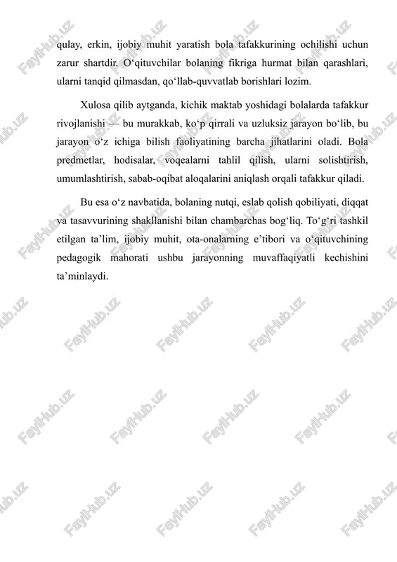 kichik maktab yoshidagi bolalarda tafakkur rivojlanishining o‘ziga xos xususiyatlari - Page 5