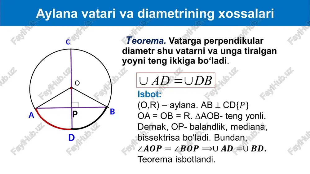 aylana vatari va diametrining xossalari - Page 5