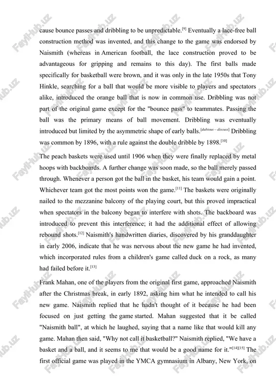 eloping and spreading the game, within a decade it discouraged the new sport, as rough play and rowdy crowds began to detract from ymca's primary mission. however, other amateur sports clubs, colleges, and professional clubs quickly filled the void. in the years before world war i, the amateur athletic union and the intercollegiate athletic association of the united states (forerunner of the ncaa) vied for control over the rules for the game. the first pro league, the national basketball league, was formed in 1898 to protect players from exploitation and to promote a less rough game. this league only lasted five years. james naismith was instrumental in establishing college basketball. his colleague c. o. beamis fielded the first college basketball team just a year after the springfield ymca game at the suburban pittsburgh geneva college.[16] naismith himself later coached at the university of kansas for six years, before handing the …