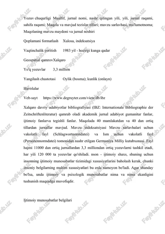 imoiy roli va maqomlarini ro'yobga chiqarishga imkon beradigan odamlar (guruhlar) o'rtasida barqaror munosabatlarni o'rnatishdir. ijtimoiy munosabatlarga misollar oila a'zolari va hamkasblari bilan ishlashda, do'stlar va o'qituvchilar bilan muloqotda bo'lishlari mumkin. jamiyatdagi ijtimoiy munosabatlar turlari ijtimoiy munosabatlarning turli tasnifi mavjud va shuning uchun ularning turlari juda ko'p. keling, ushbu turdagi munosabatlarni tasniflashning asosiy usullarini ko'rib chiqaylik va ularni ayrim turlarga nisbatan xarakterlashni ta'minlaymiz. ijtimoiy munosabatlar quyidagi mezonlarga muvofiq tasniflanadi: ad hokimiyat hajmi bo'yicha (gorizontal yoki vertikal munosabatlar); mol-mulkka egalik qilish va ularni tasarruf etish (sinf, sinf); namoyishlar sohalarida (iqtisodiy, diniy, axloqiy, siyosiy, estetik, huquqiy, ommaviy, shaxslar, guruhlar); tartibga solish (rasmiy va norasmiy); ichki ijtimoiy-psixologik tuzilish (kognitiv, kommunikativ, konstitutsiyaviy). ba'zi ijtimoiy munosabatlar turlari subspecies guruhlarini o'z ichiga oladi. masalan, rasmiy va norasmiy munosabatlar quyidagilar bo'lishi mumkin: uzoq muddatli (do'stlar yoki hamkasblar); qisqa muddatli (tasodifiy tanishlar); funktsional (pudratchi va mijoz); doimiy (oilaviy); ta'lim; bo'ysunish (boshliqlar va bo'ysunuvchilar); sabab-oqibat (jabrlanuvchi va jinoyatchi). muayyan tasnifni …