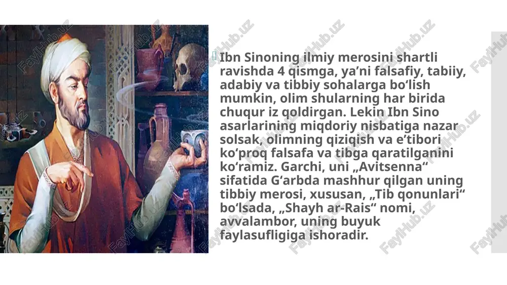 osi -3~ ibn sino merosining ‘yevropada érganilshi