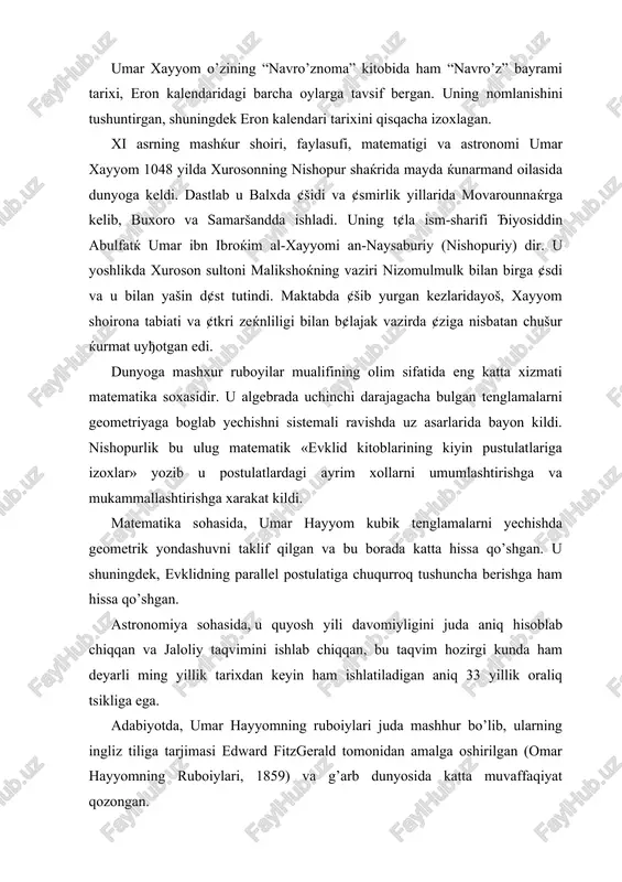 odamlar uchun ilhom manbai bo’lib qolmoqda.