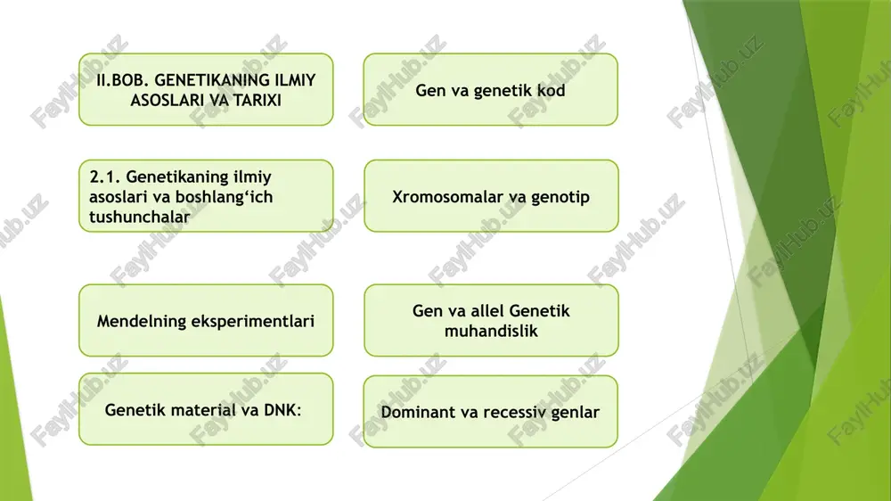 7.po‘latov a. genetik tahlil usullari. samarqand, 2020 18.raxmatov n. genetik kasalliklarni davolashda yangi usullar. toshkent, 2022 19.saidov z. biotexnologiyaning ijtimoiy ta’siri. buxoro, 2021 20.salimov f. genetik o‘zgarishlarning ekologik xavfsizligi. toshkent, 2021 21.shodiev a. genetik tadqiqotlar va ularning jamiyatga ta’siri. namangan, 2020 22.tursunov m. genetik mutatsiyalar va ularning jamiyatga ta’siri. toshkent, 2017 23.usmonov o. genetik o‘zgarishlar va ularning tarqalishi. farg‘ona, 2022 24.xodjaev e. genetik manipulyatsiyalar: ijtimoiy va iqtisodiy masalalar. toshkent, 2021 25.xolmatov d. genetika asoslari va uning rivojlanishi. toshkent, 2019 26.yusupov s. genetik modifikatsiyalangan o‘simliklar. qarshi, 2020 27.zayniddinov b. genetik va biotexnologik tadqiqotlar. toshkent, 2021 28.zohidov r. molekulyar genetika va uning qo‘llanilishi. tashkent, 2020 28.ismailov b. yangi biotexnologik yutuqlar. buxoro, 2021 29.mirzayeva n. genetik tadqiqotlar va ekologik muammolar. toshkent, 2022 e’tboringiz uchun rahmat . /docprops/thumbnail.jpeg