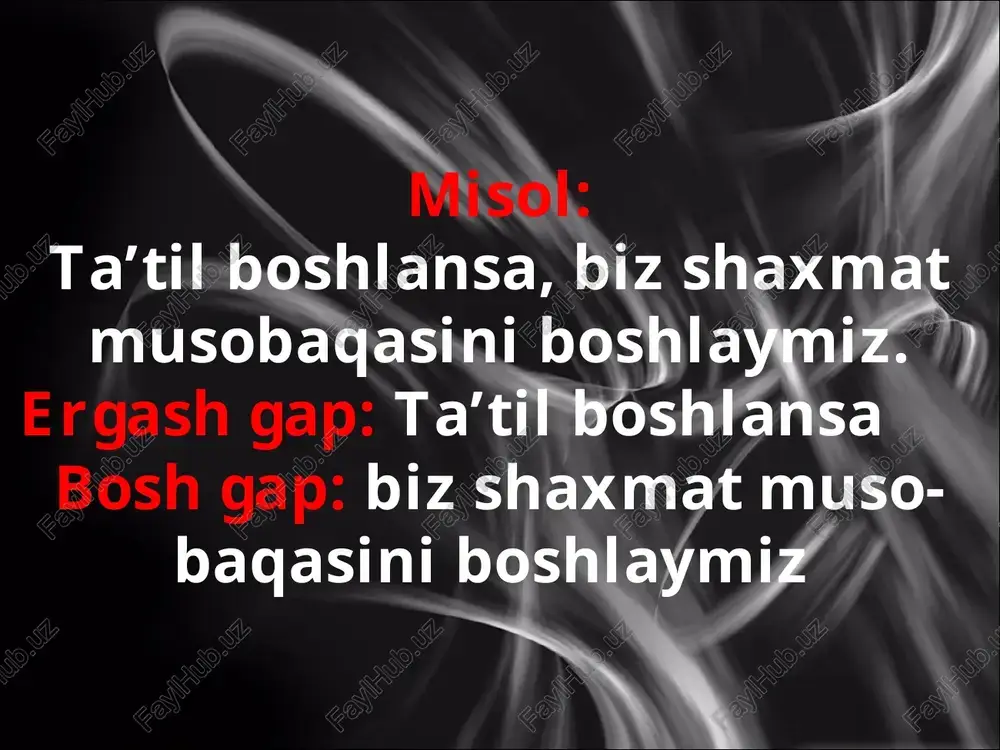 bir nechta ergash gapli qo'shma gap - Page 5