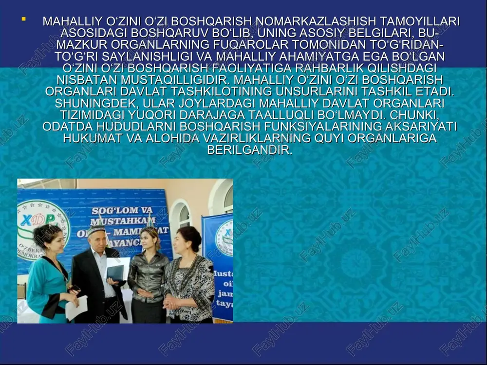 mahalla va fuqarolarning o‘zini-o‘zi boshqarish organlari - Page 5